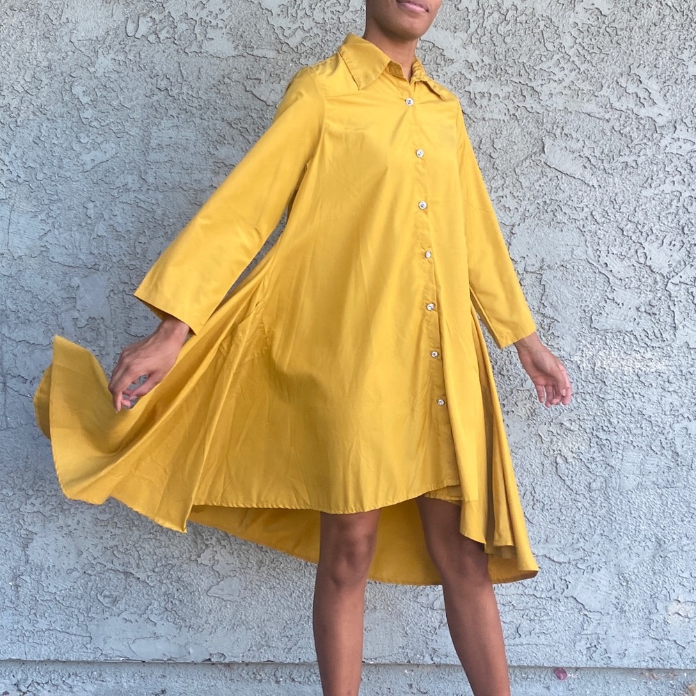 Yellow High Low Dress